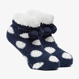 1 paar gevoerde antislip dames huissokken