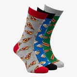 3 paar heren sokken met foodprint