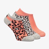 3 paar kinder sneakersokken met luipaardprint