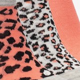 3 paar kinder sneakersokken met luipaardprint