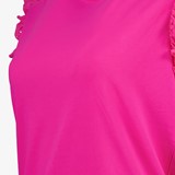 Dames top roze met vlindermouwen