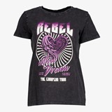 Dames T-shirt zwart met opdruk
