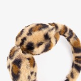 Meisjes oorwarmers met luipaardprint