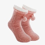 Gevoerde dames huissokken roze
