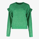 Dames trui met ruches groen