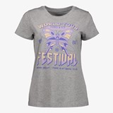 Dames T-shirt grijs met vlinderopdruk