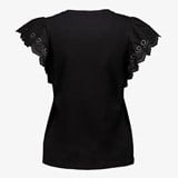 Dames top zwart met vlindermouwen