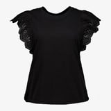 Dames top zwart met vlindermouwen