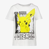 Unsigned jongens T-shirt wit met Pikachu