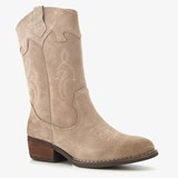 Suede meisjes western laarzen beige