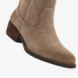 Suede meisjes western laarzen beige
