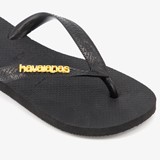 Top Metallic dames teenslippers zwart