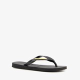 Top Metallic dames teenslippers zwart