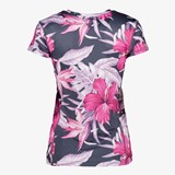 Dames sport T-shirt roze bloemenprint