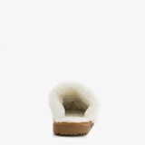 Gevoerde dames pantoffels cognac