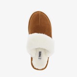 Gevoerde dames pantoffels cognac