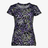 Dames sport T-shirt zwart met stippenprint