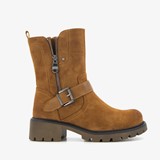 Gevoerde dames biker boots bruin