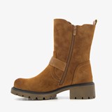 Gevoerde dames biker boots bruin