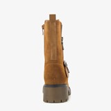Gevoerde dames biker boots bruin