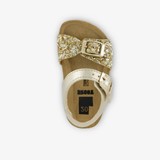 Leren meisjes sandalen met glitter goud