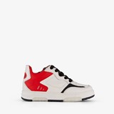 Leren jongens sneakers wit rood
