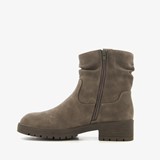 Dames enkellaarsjes taupe