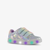 Blue Box meisjes sneakers zilver met lichtjes