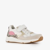 TwoDay leren meisjes sneakers wit met tijgerprint