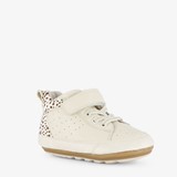 Groot leren babyschoenen beige
