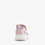 Leren meisjes sneaker wit metallic roze