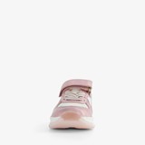 Leren meisjes sneaker wit metallic roze