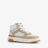 TwoDay leren meisjes sneakers beige goud
