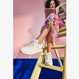 Dames sneakers wit met ritsje