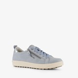 Tamaris Comfort leren dames sneakers blauw zilver