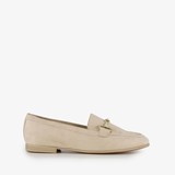 Dames loafers met gesp beige