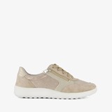 Leren dames sneakers beige