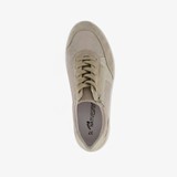 Leren dames sneakers beige