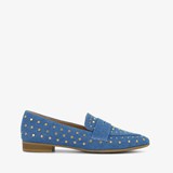 Dames loafers denim met studs