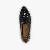 Dames loafers zwart met studs