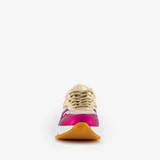 Leren dames dad sneakers metallic