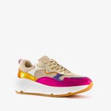 Hush Puppies leren dames dad sneakers metallic