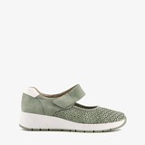 Dames ballerina's met klittenband groen