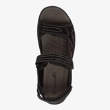 Leren heren sandalen zwart