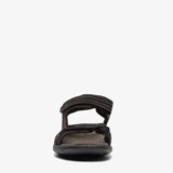 Leren heren sandalen zwart