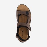 Leren heren sandalen bruin