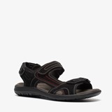 Leren heren sandalen zwart