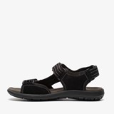 Leren heren sandalen zwart