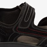 Leren heren sandalen zwart