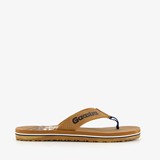 Heren teenslippers cognac